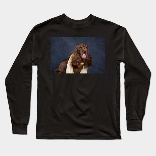 Sussex Spaniel Aviator Long Sleeve T-Shirt by SMiddlebrook